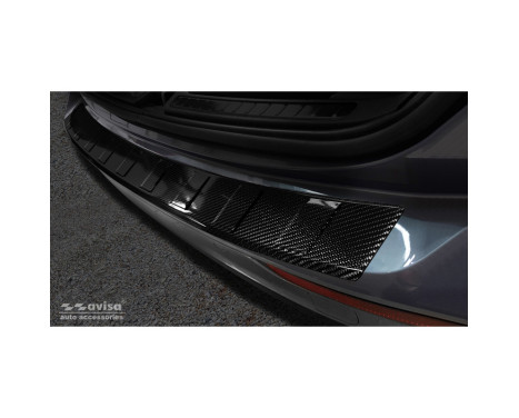 Genuine 3D Carbon Fiber Rear Bumper Protector suitable for Volvo V60 2018-'Ribs'