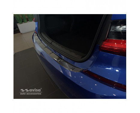 Genuine 3D Carbon Rear Bumper Protector suitable for BMW 3-Series G20 Sedan M-Package 2019-