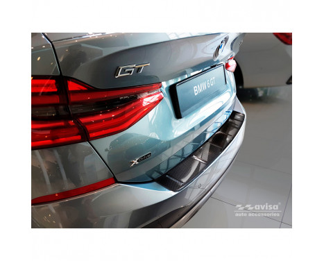 Genuine 3D Carbon Rear Bumper Protector suitable for BMW 6-Series Gran Turismo G32 2017- 'Ribs'
