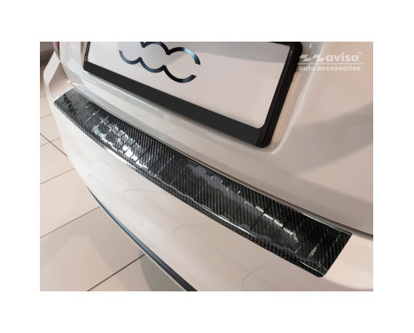 Genuine 3D Carbon Rear Bumper Protector suitable for Fiat 500 Facelift 2015-, Image 2