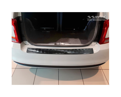 Genuine 3D Carbon Rear Bumper Protector suitable for Fiat 500 Facelift 2015-, Image 3