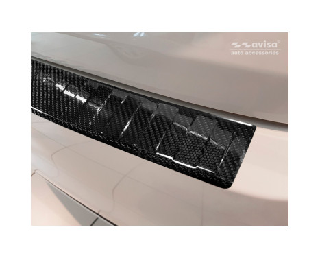Genuine 3D Carbon Rear Bumper Protector suitable for Fiat 500 Facelift 2015-, Image 4