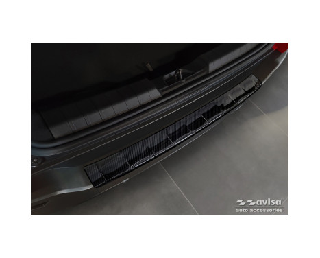 Genuine 3D Carbon Rear Bumper Protector suitable for Jeep Avenger + e-Hybrid & EV 2023- 'Ribs', Image 2