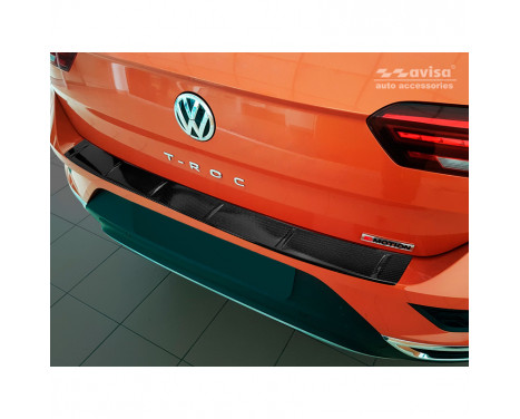 Genuine 3D Carbon Rear Bumper Protector suitable for Volkswagen T-Roc 2017-