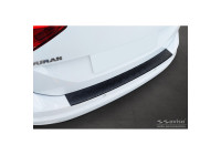 Matt black Aluminum Rear Bumper Protector suitable for Volkswagen Touran III 2015 - incl. R-Line 'Riff
