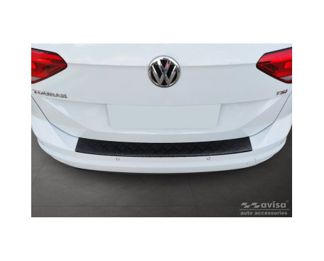 Matt black Aluminum Rear Bumper Protector suitable for Volkswagen Touran III 2015 - incl. R-Line 'Riff, Image 2