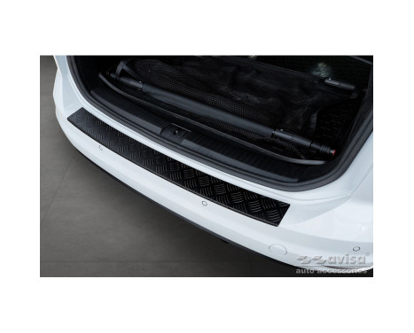 Matt black Aluminum Rear Bumper Protector suitable for Volkswagen Touran III 2015 - incl. R-Line 'Riff, Image 4