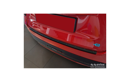 Matt black stainless steel rear bumper protector suitable for Fiat 600 Mild Hybrid / 600e 2023 - 'Ribs'