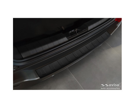 Matt black stainless steel rear bumper protector suitable for Jeep Avenger + EV 2023- 'Ribs'