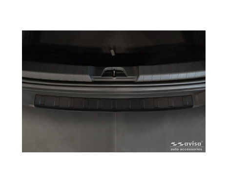 Matt black stainless steel rear bumper protector suitable for Jeep Avenger + EV 2023- 'Ribs', Image 2