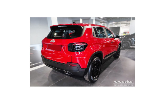 Matt black stainless steel rear bumper protector suitable for Jeep Avenger + EV 2023- 'Ribs', Image 5
