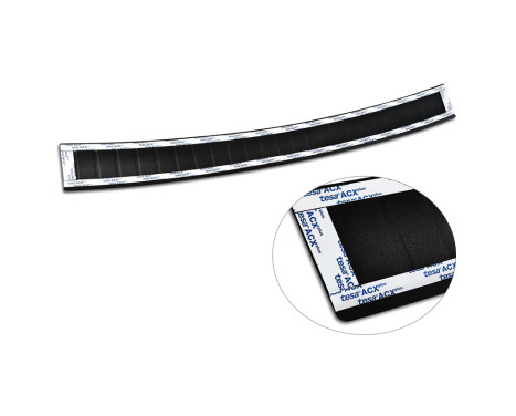 Matt black stainless steel rear bumper protector suitable for Mercedes C-Class W205 Kombi 2014-2021 'Ribs', Image 7
