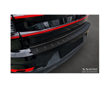 Matt black stainless steel rear bumper protector suitable for Polestar 2 2019-2023 & Facelift 2023 - 'Ribs'