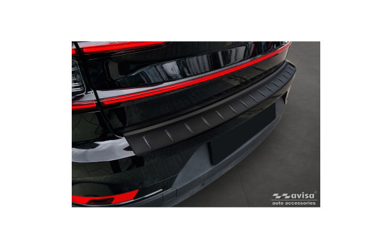 Matt black stainless steel rear bumper protector suitable for Polestar 2 2019-2023 & Facelift 2023 - 'Ribs'