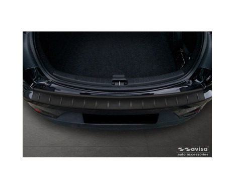 Matt black stainless steel rear bumper protector suitable for Polestar 2 2019-2023 & Facelift 2023 - 'Ribs', Image 3