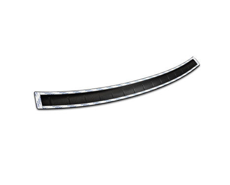 Matt black stainless steel rear bumper protector suitable for Polestar 2 2019-2023 & Facelift 2023 - 'Ribs', Image 6