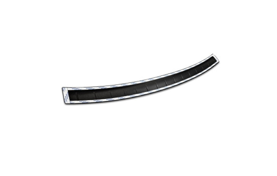 Matt black stainless steel rear bumper protector suitable for Polestar 2 2019-2023 & Facelift 2023 - 'Ribs', Image 6