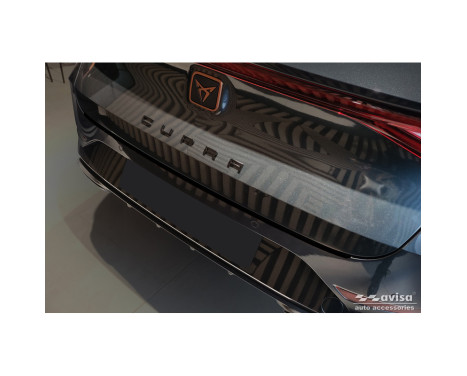 Matt black stainless steel rear bumper protector suitable for Seat Leon Sportstourer incl. FR / Cupra