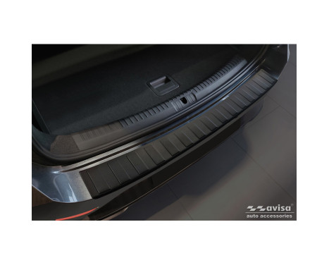 Matt black stainless steel rear bumper protector suitable for Seat Leon Sportstourer incl. FR / Cupra, Image 2
