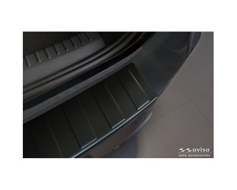 Matt black stainless steel rear bumper protector suitable for Seat Leon Sportstourer incl. FR / Cupra, Image 4