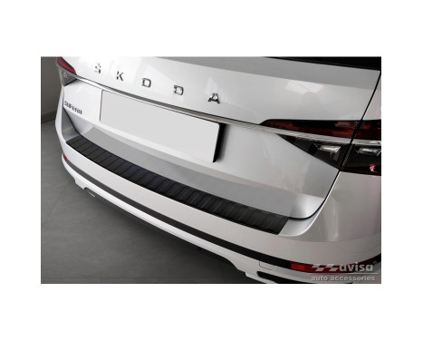 Matt black stainless steel rear bumper protector suitable for Skoda Superb III Combi 2015-2019 & Facelift 2019- in