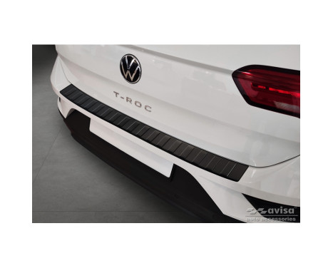 Matt black stainless steel rear bumper protector suitable for Volkswagen T-Roc 2017-2022 & Facelift 2022- incl. C