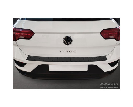 Matt black stainless steel rear bumper protector suitable for Volkswagen T-Roc 2017-2022 & Facelift 2022- incl. C, Image 2