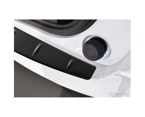 Matt black stainless steel Rear bumper protector suitable for Volvo EX30 2023 - 'Ribs', Image 3