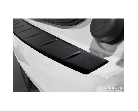 Matt black stainless steel Rear bumper protector suitable for Volvo EX30 2023 - 'Ribs', Image 4