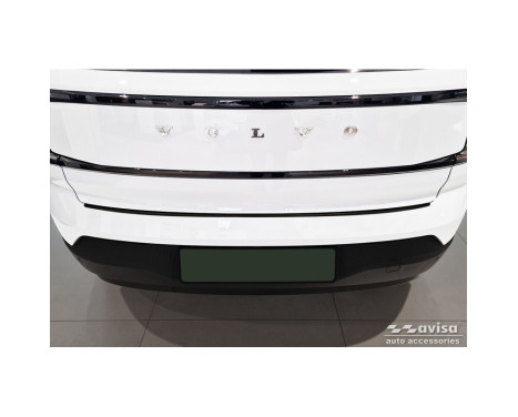 Matt black stainless steel Rear bumper protector suitable for Volvo EX30 2023 - 'Ribs', Image 5