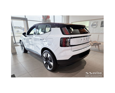 Matt black stainless steel Rear bumper protector suitable for Volvo EX30 2023 - 'Ribs', Image 6