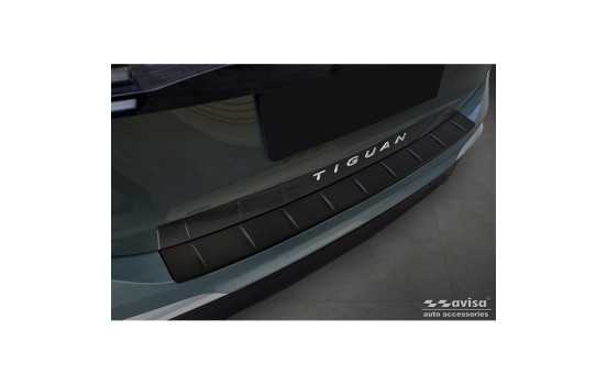 Matt black stainless steel Rear bumper protector suitable for Volvo EX30 2023 - 'Ribs'
