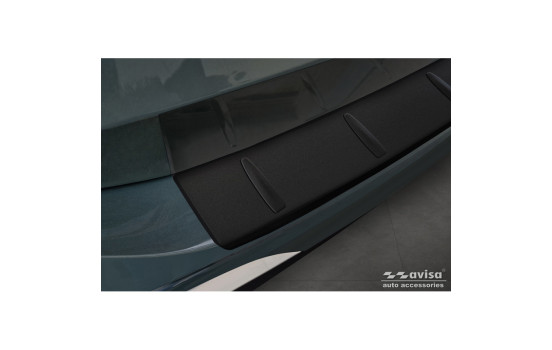 Matt black stainless steel Rear bumper protector suitable for Volvo EX30 2023 - 'Ribs', Image 3