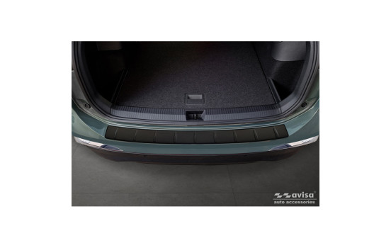 Matt black stainless steel Rear bumper protector suitable for Volvo EX30 2023 - 'Ribs', Image 4
