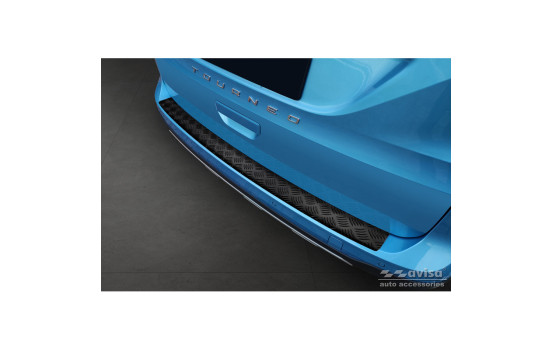Matte Black Aluminum Bumper Protector Fits Ford Tourneo Connect III 2022- 'Riffled Plate'