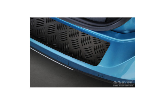Matte Black Aluminum Bumper Protector Fits Ford Tourneo Connect III 2022- 'Riffled Plate', Image 5