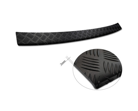 Matte Black Aluminum Bumper Protector Fits Ford Tourneo Connect III 2022- 'Riffled Plate', Image 6