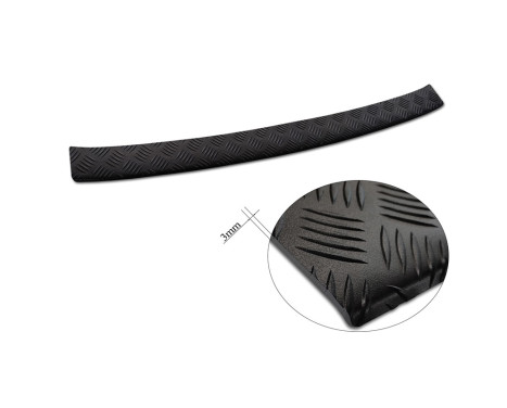 Matte Black Aluminum Bumper Protector fits Nissan X-Trail IV (T33) 2021- 'Riffled Plate', Image 6