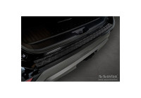 Matte Black Aluminum Bumper Protector Fits Toyota Highlander IV (XU70) 2020- 'Riffled Pla