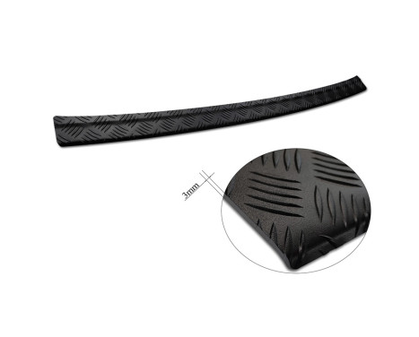 Matte Black Aluminum Bumper Protector Fits Toyota Highlander IV (XU70) 2020- 'Riffled Pla, Image 6