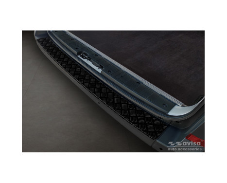 Matte Black Aluminum Bumper Protector Fits Volkswagen Crafter & MAN TGE 2017- 'Riffled Pl, Image 3