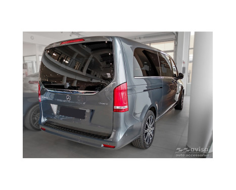 Matte Black Aluminum Rear Bumper Protector suitable for Mercedes Vito & V-Class 2014-2019 & Facelift, Image 4