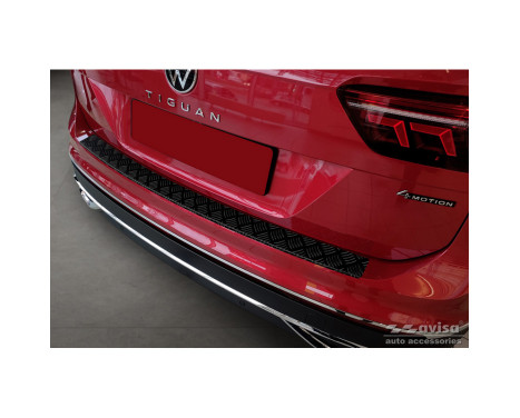 Matte Black Aluminum Rear Bumper Protector suitable for Volkswagen Tiguan II incl. Allspace & R-Line 2