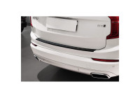Matte Black Aluminum Rear Bumper Protector suitable for Volvo XC90 II 2015- 'Riffled Plate'