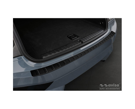 Matte black stainless steel bumper protector suitable for BMW iX (I20) 2021- 'Ribs'