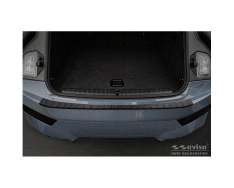 Matte black stainless steel bumper protector suitable for BMW iX (I20) 2021- 'Ribs', Image 3