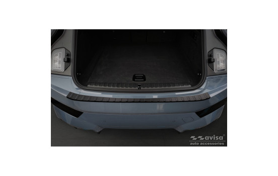Matte black stainless steel bumper protector suitable for BMW iX (I20) 2021- 'Ribs', Image 3