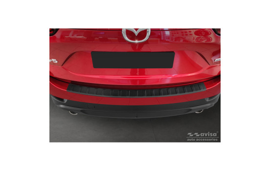 Matte black stainless steel bumper protector suitable for Mazda CX5 II 2017- 'Ribs', Image 2