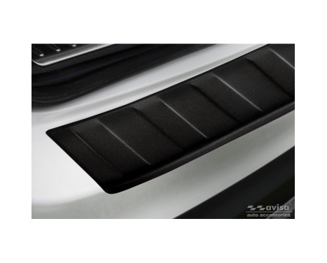 Matte black stainless steel bumper protector suitable for Mercedes GLC 5-door 2015-2019 & FL 2019- 'Ribs', Image 5