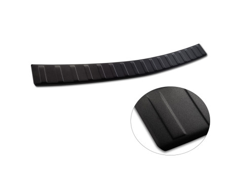 Matte black stainless steel bumper protector suitable for Opel Mokka X 2016- 'Ribs', Image 6